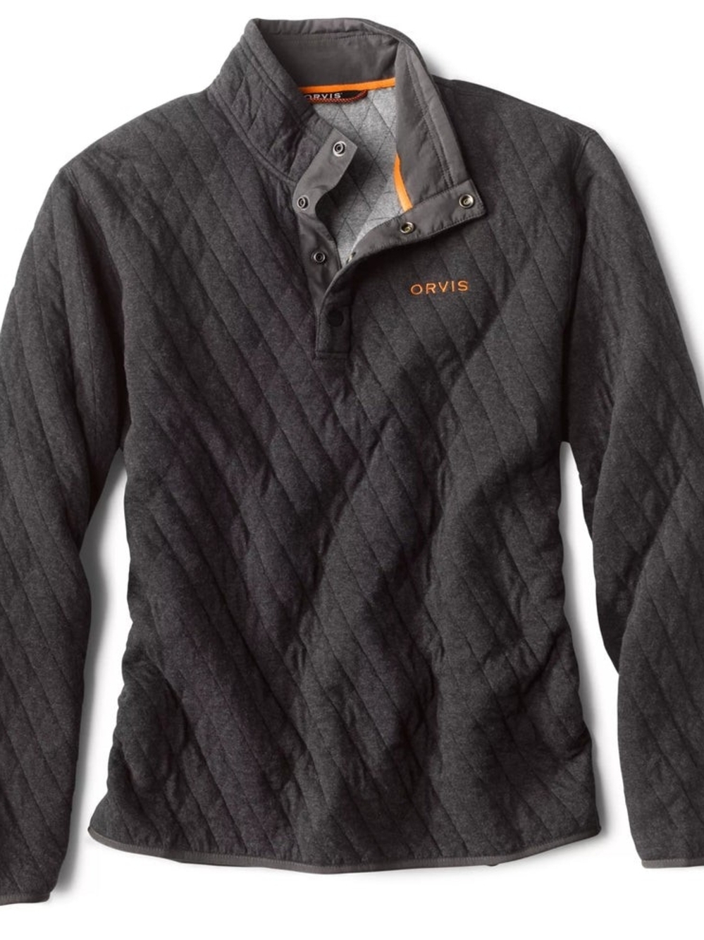 Orvis Outdoor Quilted Snap Sweatshirt Sz Large
